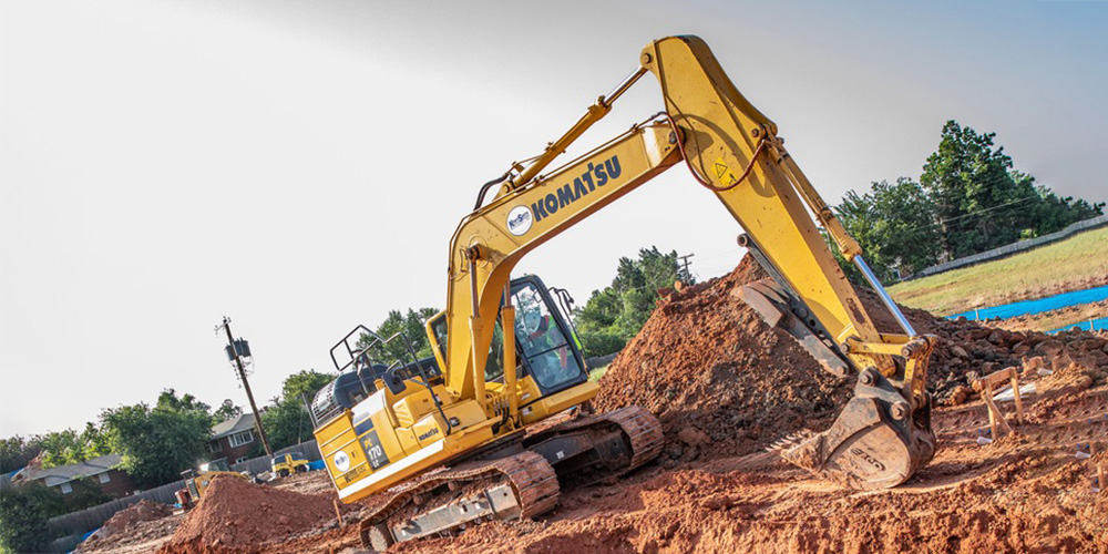 Utility Construction Work with Hammer Construction Utility Construction Work with Hammer Construction